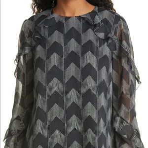 Ted Baker London Floral Jardin Ruffle Blouse